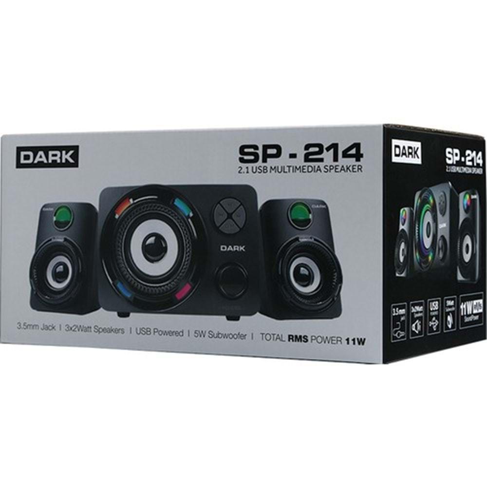 Dark DK-AC-SP214 11W Rms 2+1 USB Hoparlör