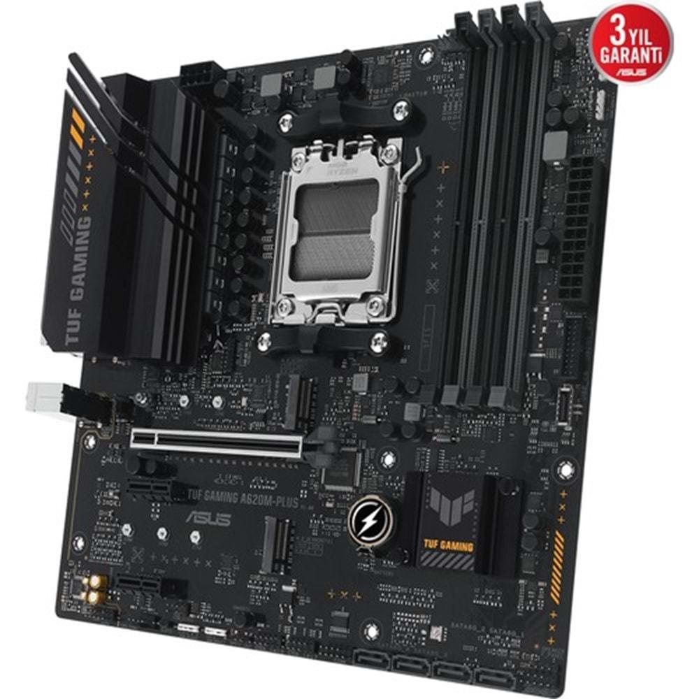 Asus Tuf Gaming A620M-PLUS AMD A620 DDR5 USB3.2 DP/HDMI PCI4.0 AM5 Anakart