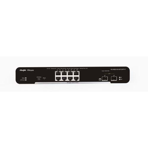 Ruijie RG-NBS3100-8GT2SFP-P 8 Port Gigabit + 2XGB SFP Uplink L2 Yönetilebilir 125W Poe Switch