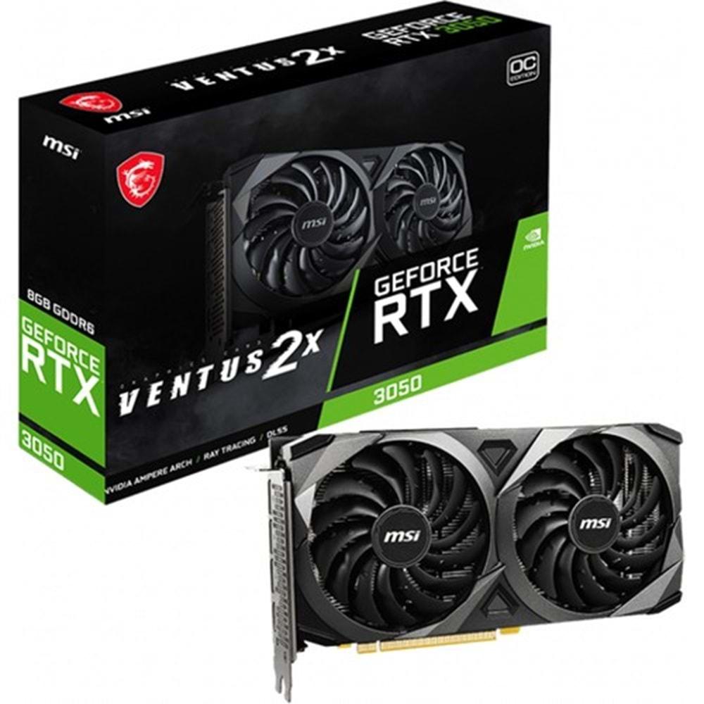 Msi Geforce RTX3050 VENTUS 2X XS 8G OC 8GB GDDR6 128Bit 1XHDMI 3XDP 1XDVI Ekran Kartı