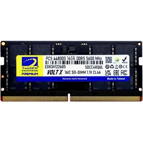 Twinmos TMD516GB5600S46 16GB DDR5 5600Mhz Sodimm Ram