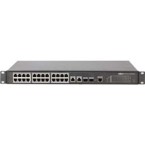 Dahua PFS4226-24GT-370 24 Port Gigabit + 2X1GB SFP Uplink L2 420W Poe Yönetilebilir Rackmount Switch