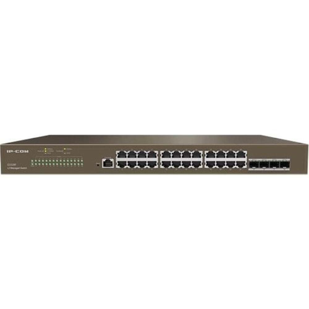 Ip-Com G3328F 24 Port Gigabit + 4X1GB SFP Uplink L2 Cloud Yönetilebilir Rackmount Switch