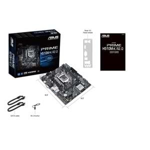 Asus PRIME H510M-K R2.0 H470 DDR4 M.2 USB3.2 HDMI/VGA PCI 5.0 1200p Anakart