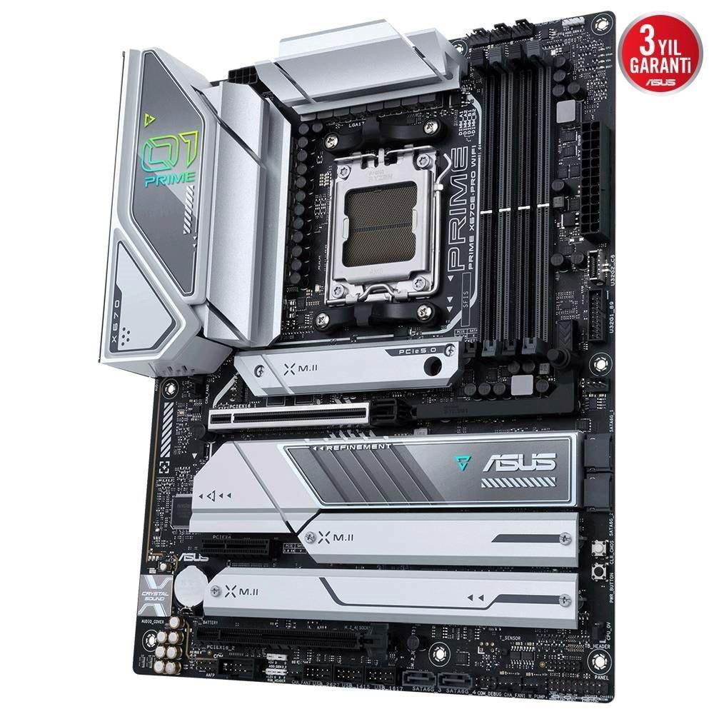 Asus PRIME X670E-PRO WIFI AMD X670 DDR5 USB3.2 M.2 DP/HDMI PCI 4.0 AM5 Anakart