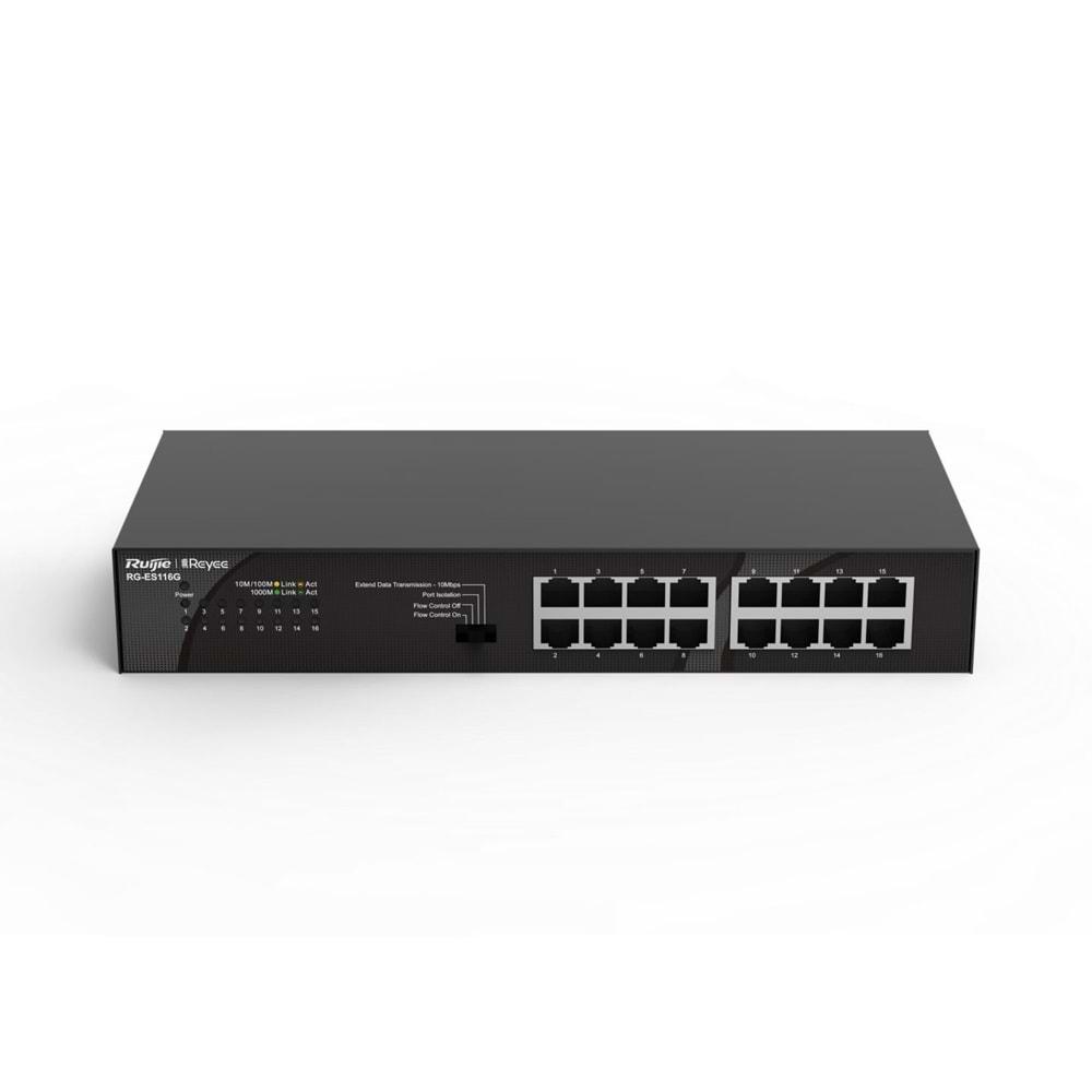 Ruijie Reyee RG-ES116G 16-Port 10/100/1000 Yönetilemez Desktop Switch