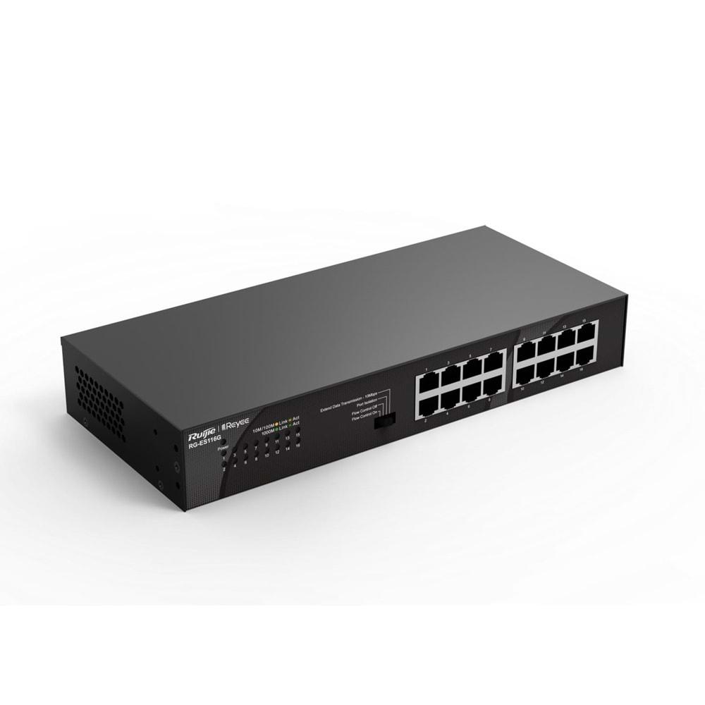 Ruijie Reyee RG-ES116G 16-Port 10/100/1000 Yönetilemez Desktop Switch