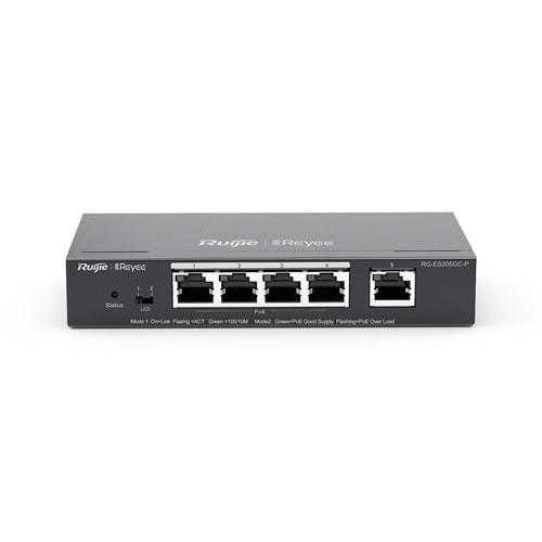 Ruijie Reyee RG-ES205GC-P 5-Port 10/100/1000 4-Port PoE+ (54W) Cloud Yön. Switch