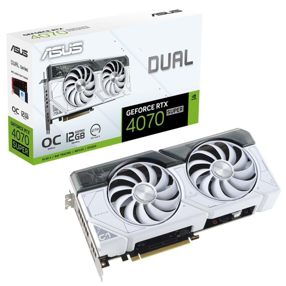 Asus DUAL-RTX4070S-O12G-WHITE 12GB 192Bit GDDR6X DP/HDMI PCI 4.0 Ekran Kartı