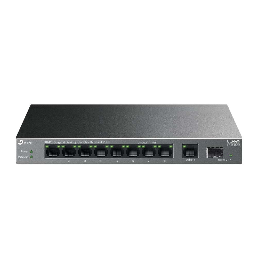 TP-Link LS1210GP 10Port 10/100/1000 Yönetilemez POE Switch