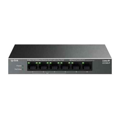 TP-Link LS106LP 6 Port 10/100 Yönetilemez POE Switch