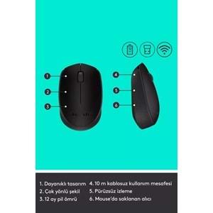 Logitech B170 Nano Mouse Kablosuz Siyah 910-004798