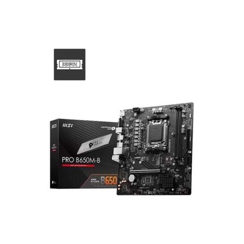 Msi RADEON PRO B650M-B DDR5 6800MHZ 1XVGA 1XHDMI 1XM.2 USB 3.2 AM5 MATX