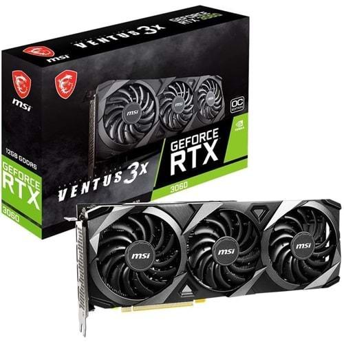 Msi Geforce RTX3060 Ventus 3X 12G OC 12GB GDDR6 192BIT 1XHDMI 3XDP Ekran Kartı