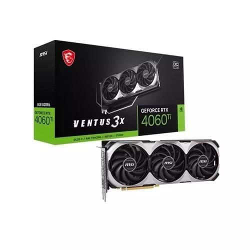 Msi Geforce RTX4060TI Ventus 3X 8G OC 8GB GDDR6 128BIT 1XHDMI 3XDP Ekran Kartı