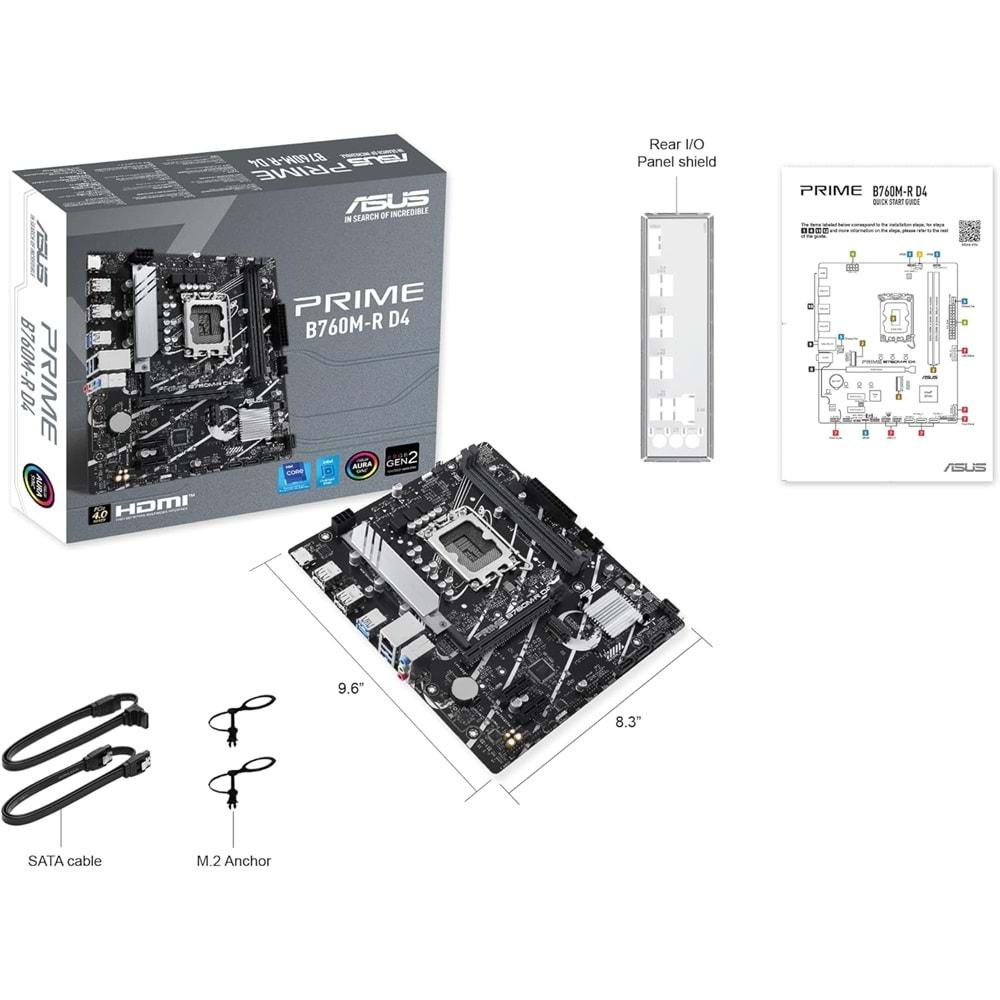 Asus Prime B760M R D4 1700P HDMI Anakart