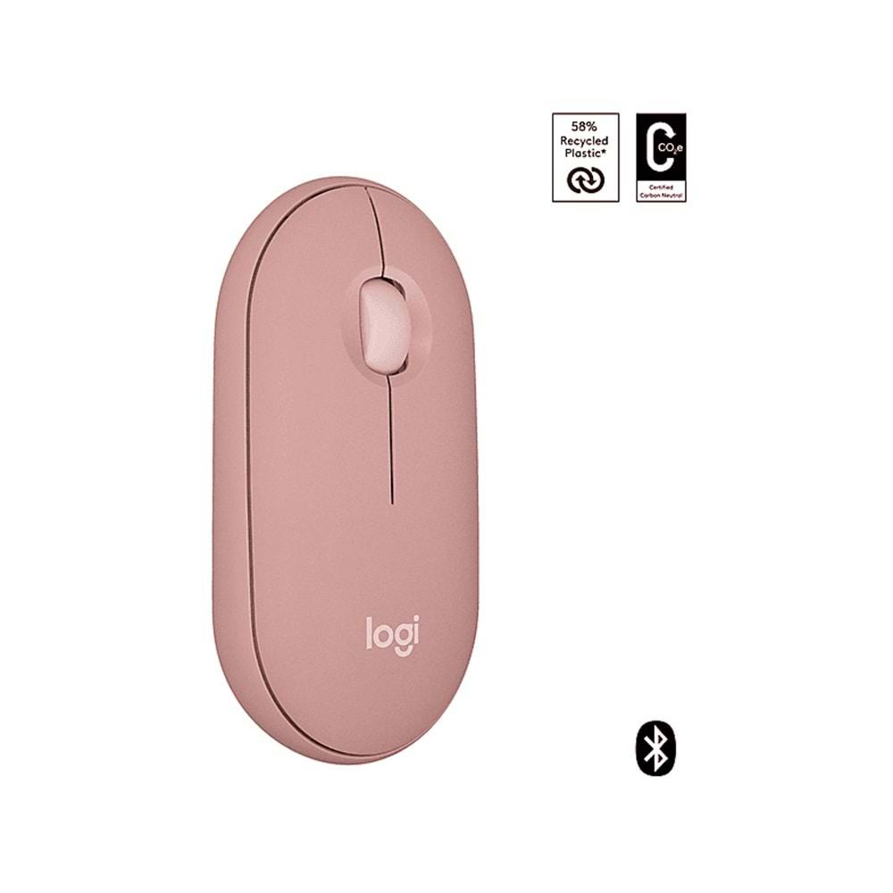 Logitech M350s Pebble 2 Pembe Bluetooth Mouse