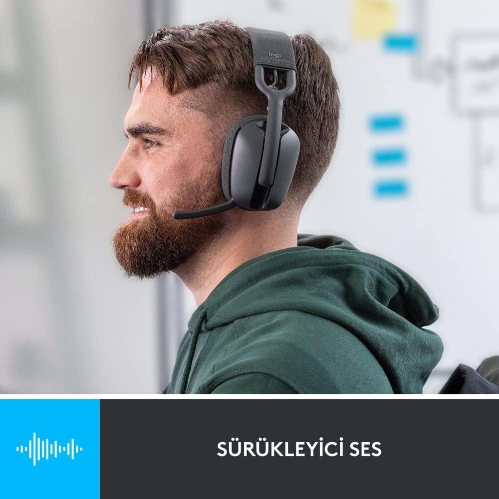 Logitech Zone Vibe 100 Kablosuz Kulaklık Siyah