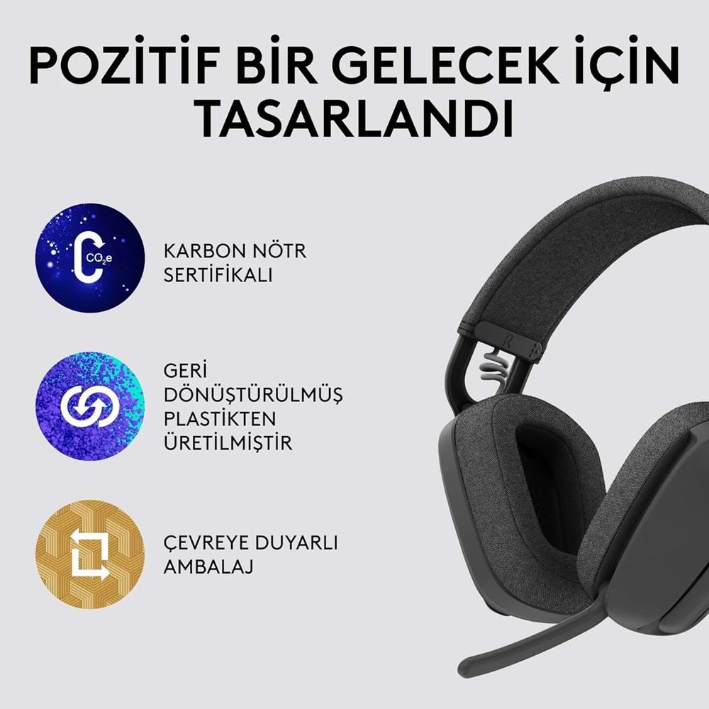 Logitech Zone Vibe 100 Kablosuz Kulaklık Siyah