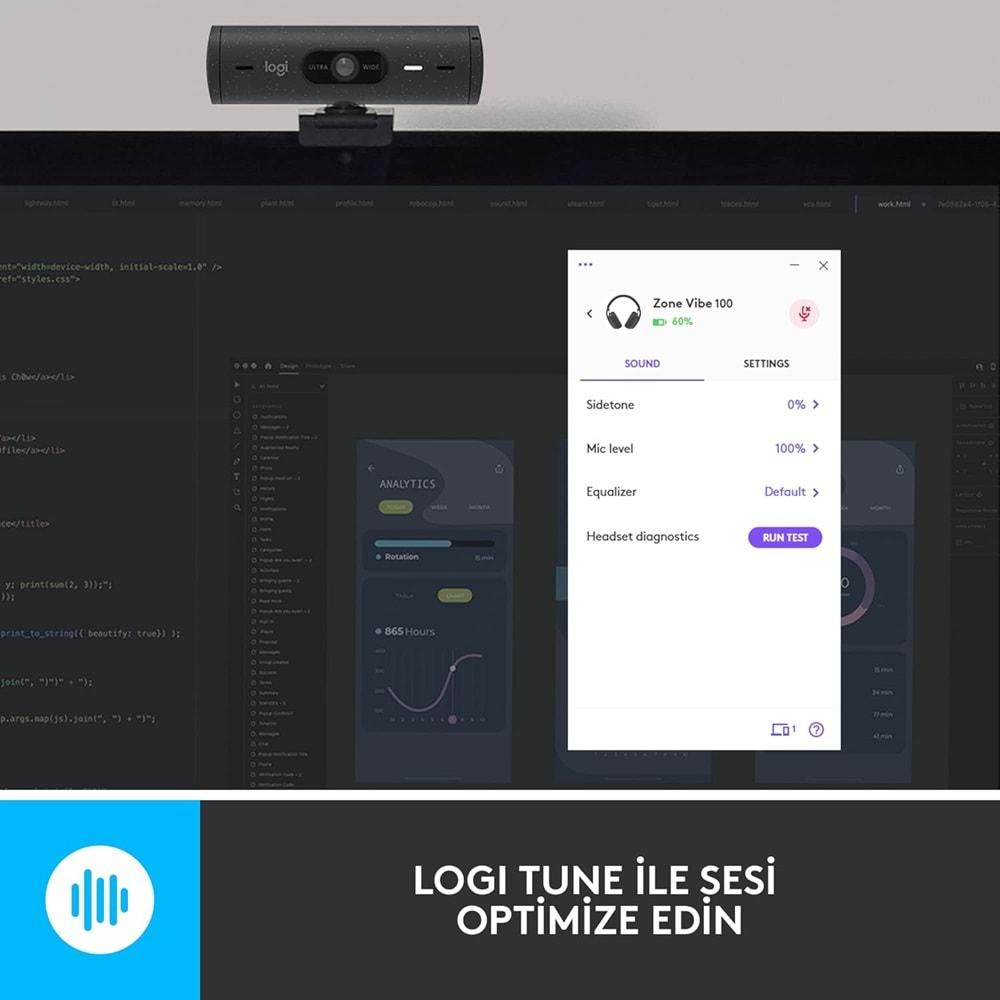 Logitech Zone Vibe 100 Kablosuz Kulaklık Siyah