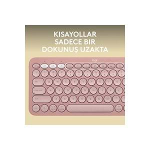 Logitech K380s Pebble Keys 2 BT Klavye Pembe