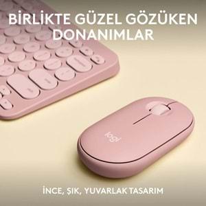 Logitech Pebble 2 Blutooth K&M Set Pembe