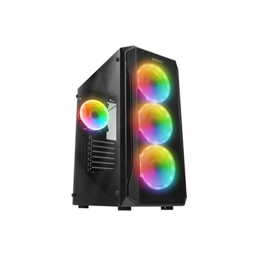 Everest X-RACER PEAK 600W Temperli Cam 4*12CM RGB Fan ATX MIDI Tower Gaming Oyuncu Kasası