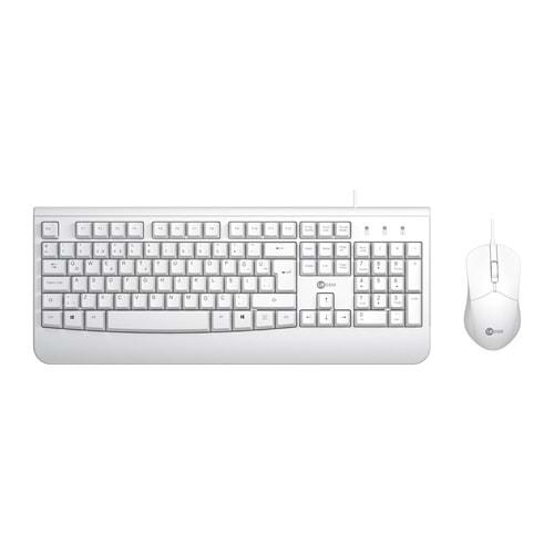 Lenovo Lecoo USB Kablolu TR Q Klavye Mouse Set Beyaz CM105-B