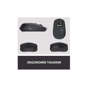 Lenovo Lecoo USB Optik Kablosuz Mouse Siyah WS202-S