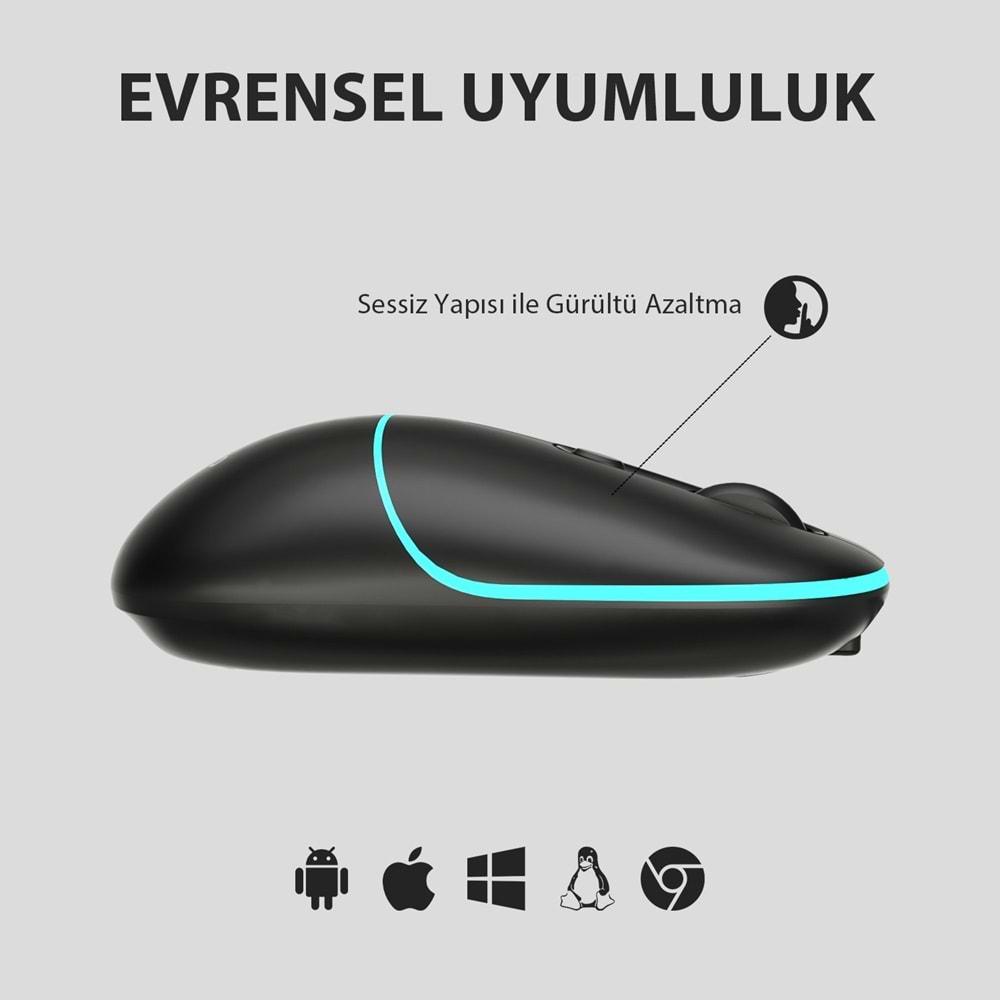 Lenovo Lecoo USB Optik Kablosuz Mouse Siyah WS210-S