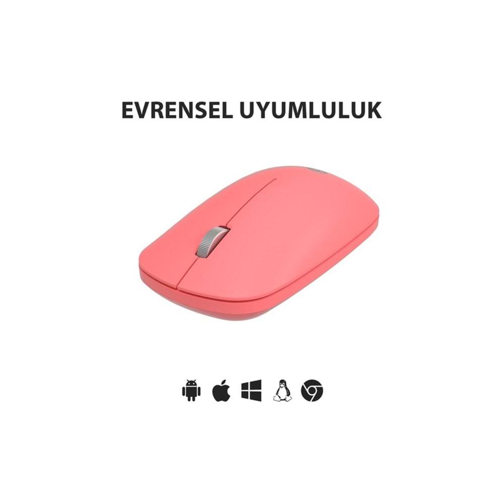 Lenovo Lecoo USB Optik Kablosuz Mouse Pembe WS214-P