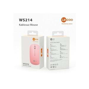 Lenovo Lecoo USB Optik Kablosuz Mouse Pembe WS214-P