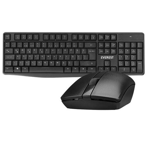 Everest KM-7500 Siyah Kablosuz Q Multimedia Klavye Mouse Set