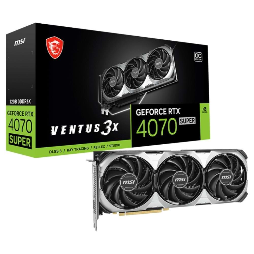 MSI GeForce RTX 4070 Super 12G Ventus 3X OC 12GB GDDR6X 1xHDMI 3xDP Ekran Kartı