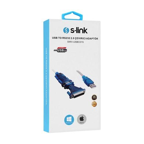 S-Link SWV-USBC015 USB to RS232 2.0 Dönüştürücü Adaptör