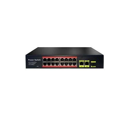 TIWOX TP-G1621SFP-POE300W 16 Port Gigabit + 2xGB RJ45 + 1xSFP Uplink PoE Rackmount Switch (Realtek Chipset)