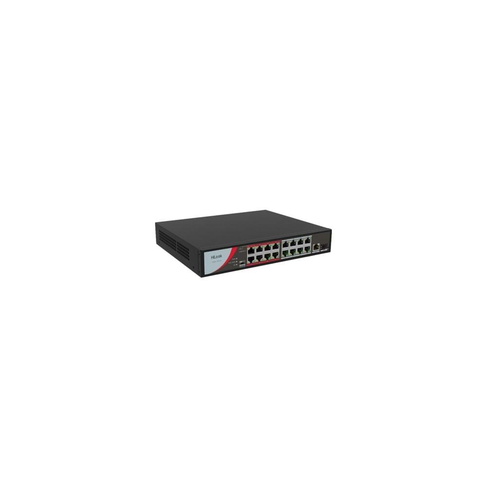 HiLook NS-0318P-130(B) 16XFE+1xGE+1xGE/SFP Yönetilemez 130W POE Switch