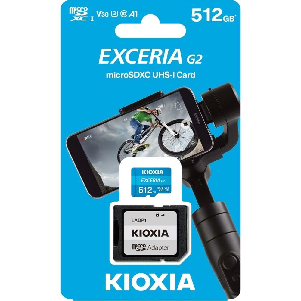 KIOXIA 512GB Micro SDHC G2 4K 100MB/s LMEX2L512GG2