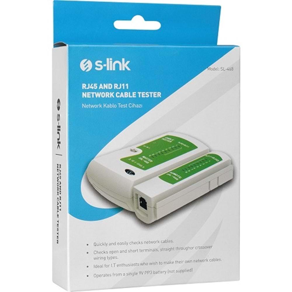 S-Link SL-468 RJ-45,RJ-11 Lüks Kablo Test