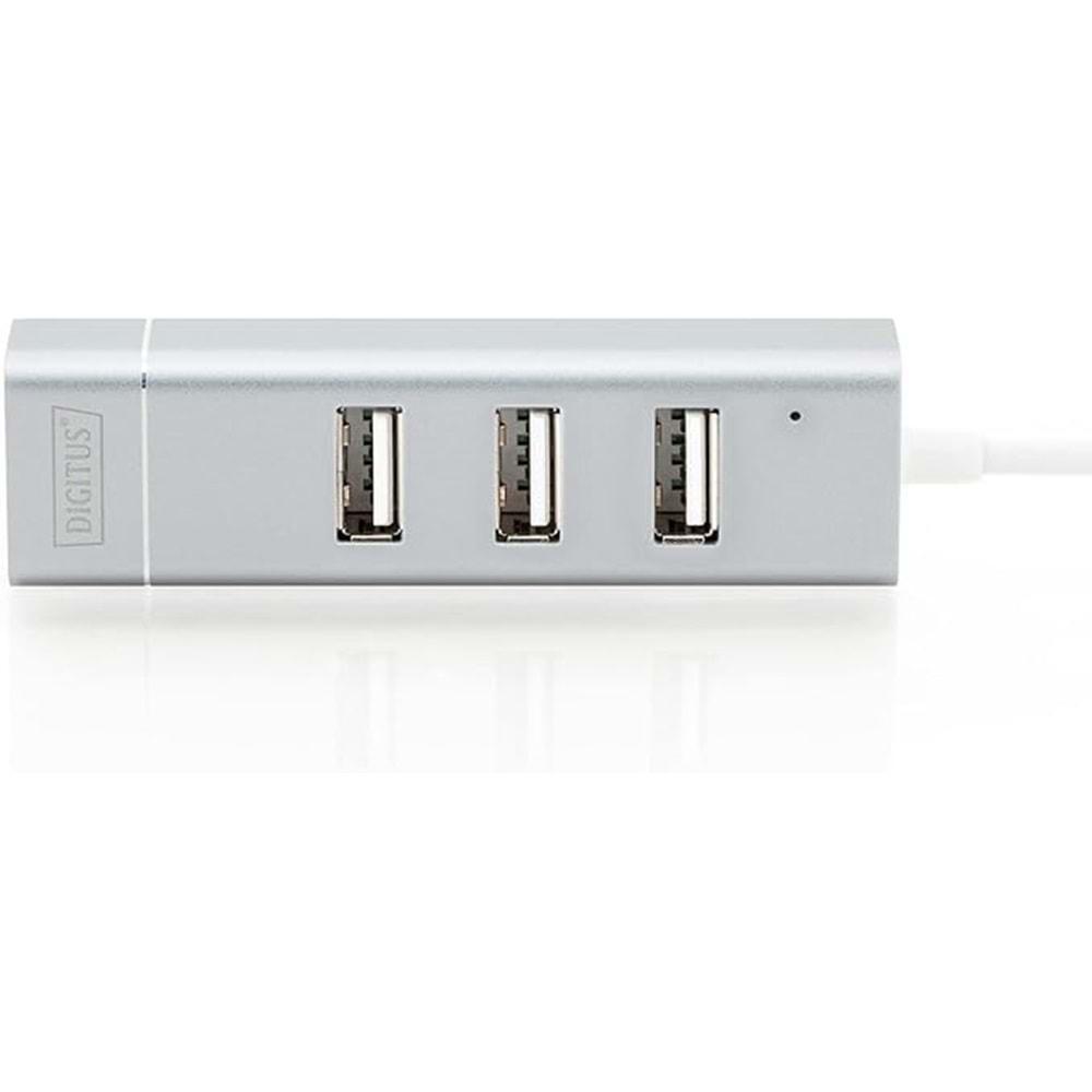 Digitus Type-C- 3xUSB 2.0 - Rj45 (10/100Mbps)