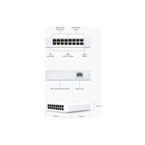 UBNT UniFi 16Port 8 Port PoE Gigabit Lite Switch