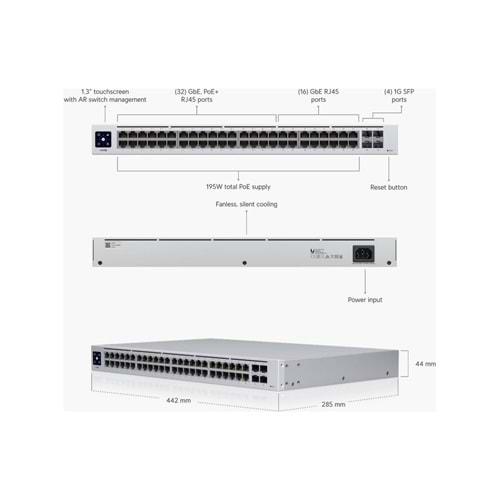 UBNT UniFi Switch 48 Port 32 PoE 195W (USW-48-POE)