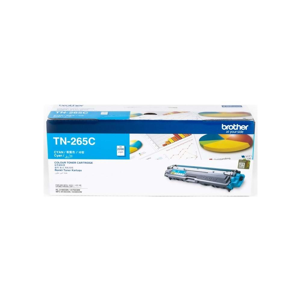 Brother TN265C 2.200 Sayfa Mavi Toner