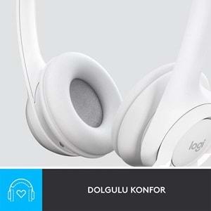 Logitech H390 Mikrofonlu Beyaz Kulaklık 981-00128