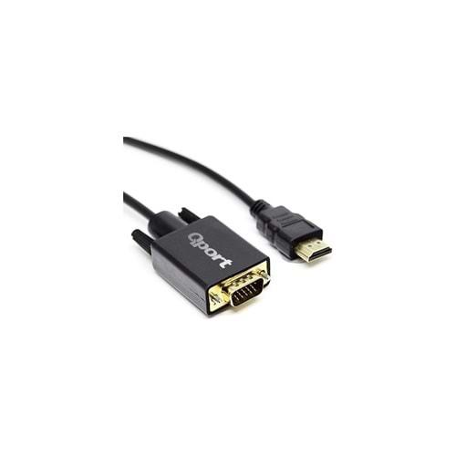 Qport Q-HVG18 HDMI TO VGA Çevirici Kablo 1.8 MT