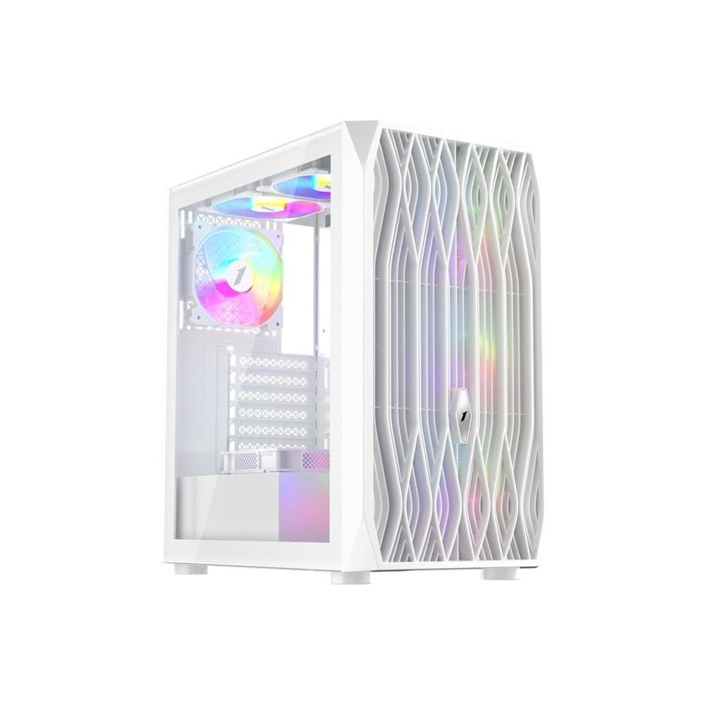 1ST Player Ariya AY7 Siyah 650W 80+ ARGB 4X12CM FAN Temperli Cam Mesh USB 3.0 ATX KASA