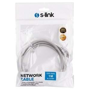 S-LINK SL-CAT601 1MT UTP CAT6 Patch Kablo GRİ