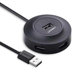 UGreen USB 2.0 HUB 4 Port 1MT Siyah