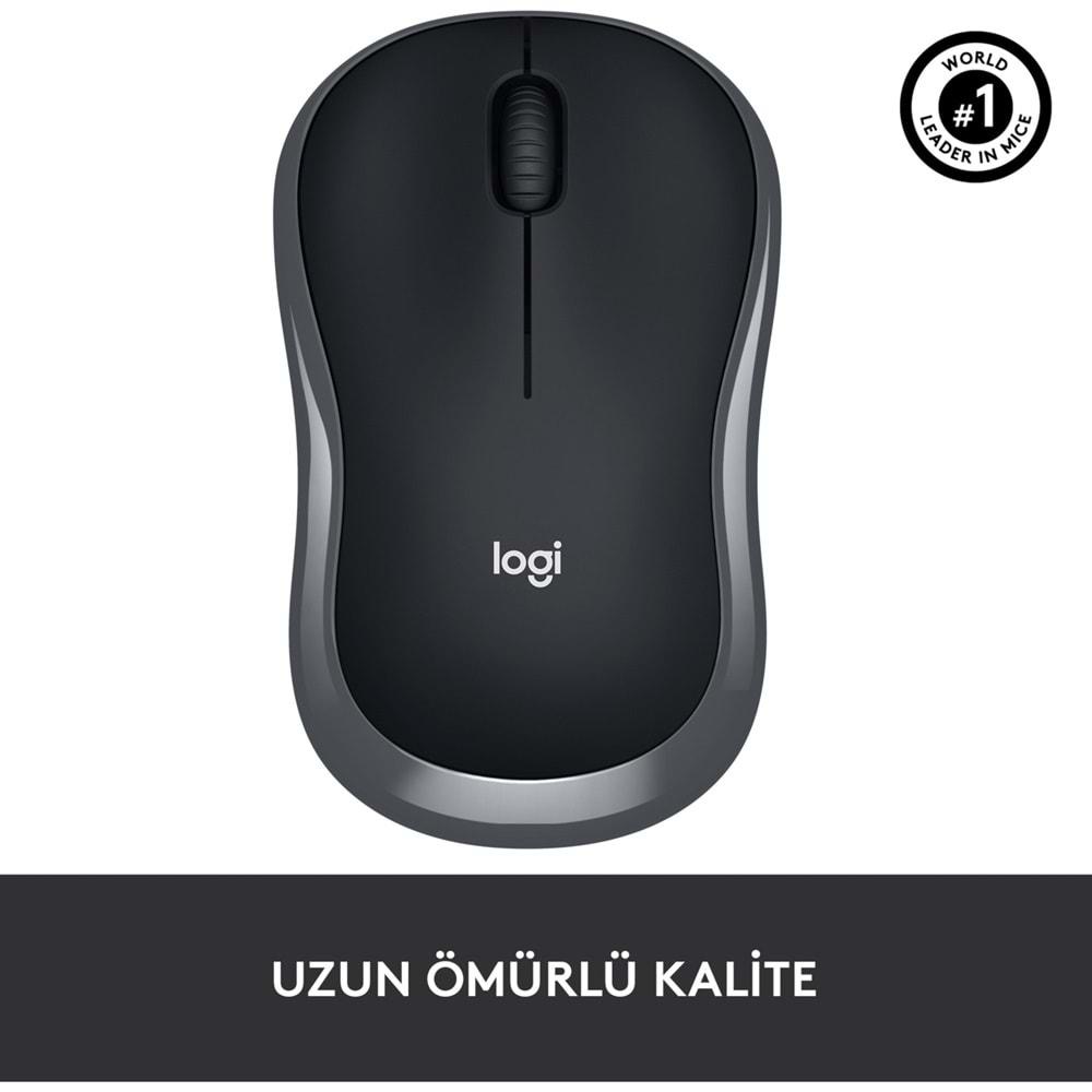 Logitech M185 Kablosuz Mouse Usb Siyah-Gri 910-002235