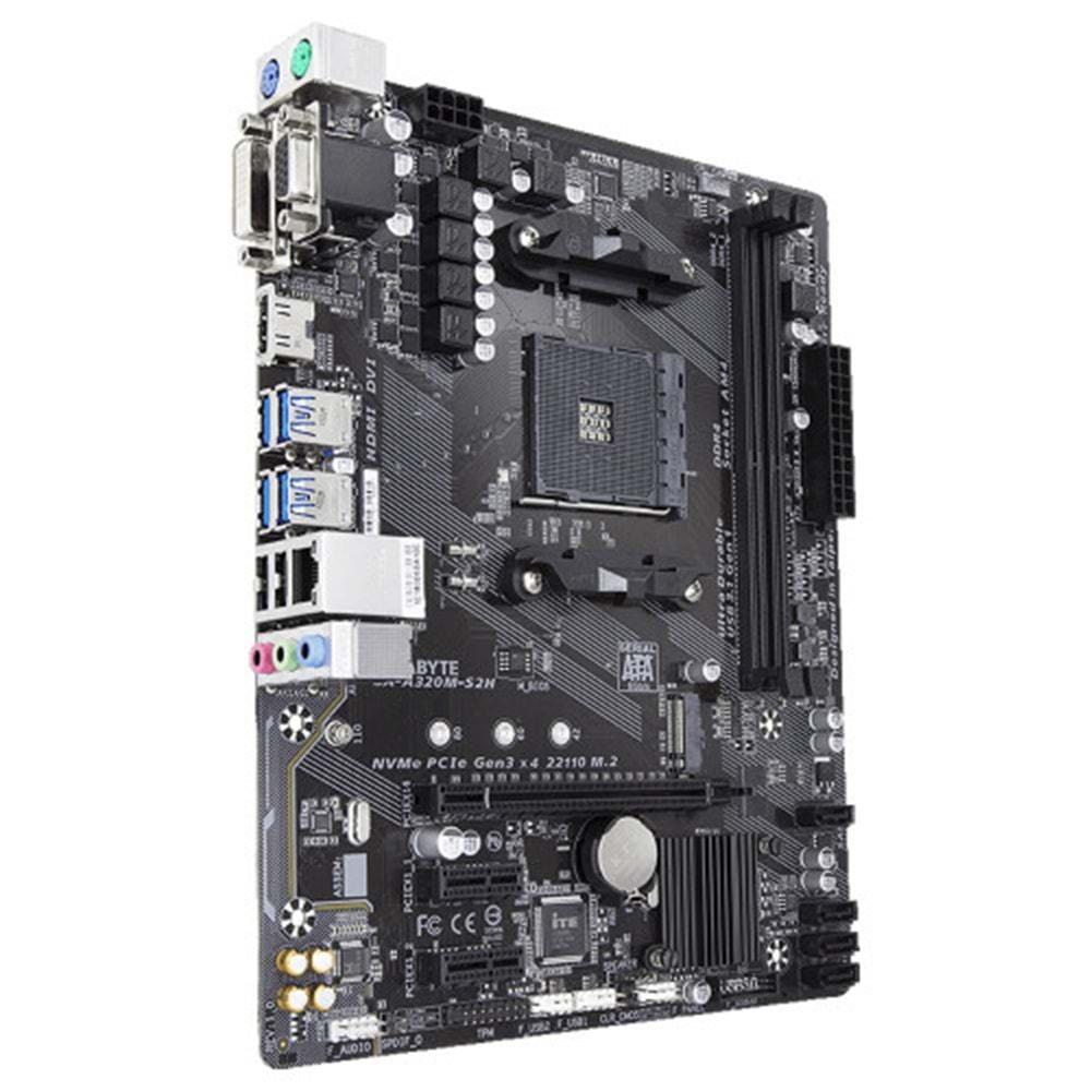 Gigabyte AMD A320 Socket AM4 Ryzen DDR4 M.2 HDMI DVI VGA Anakart A320M-S2H